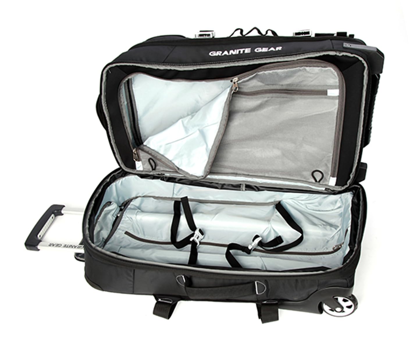 Granite Gear 79L Water - Resistant Wheeled Duffle Suitcase with Backpack Strap - Check - in Luggage Tote Softcase
