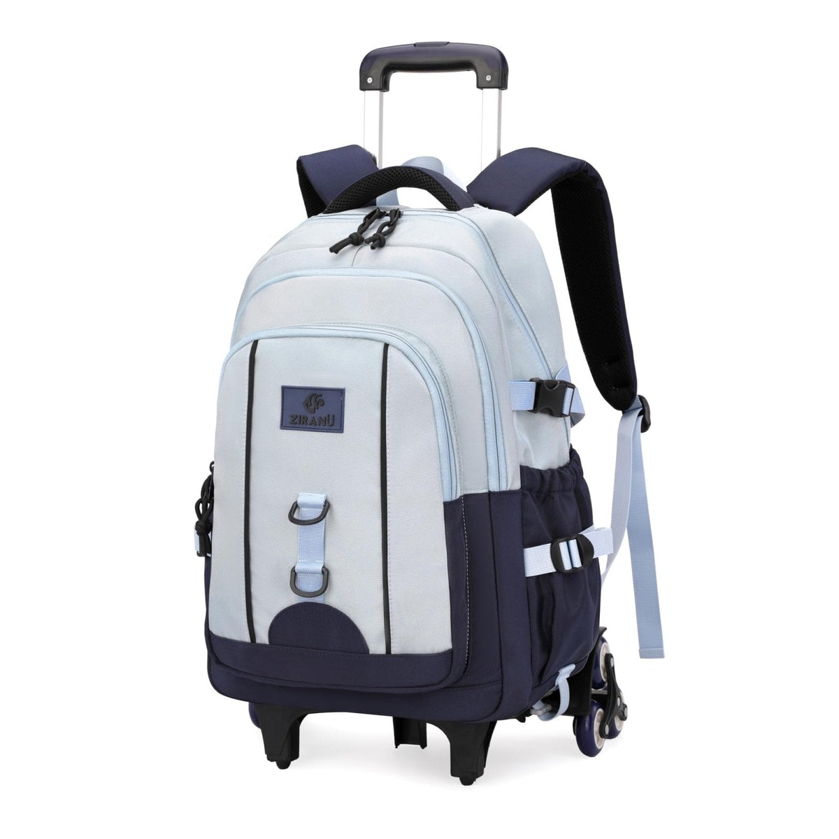 GRUOTEIS Boys Backpack with 6 Wheels for School Kids, Rolling Backpack for Boys Elementary Middle School Bags on Wheels, Blue