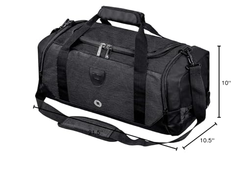Gym Duffle Bag Backpack Waterproof Sports Duffel Bags Travel Weekender Bag for Men Women Overnight Bag with Shoes Compartment Black - Perfect Fathers Day Gifts for Dad/Men/Husband