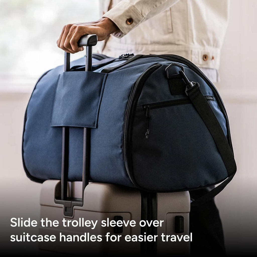 Halfday Convertible 2 - in - 1 Garment Duffel Weekender Bag 45L | Wrinkle - Free Travel, Hanging Suit Compartment, Shoe Pockets, Trolley Sleeve. Durable & Water - Resistant Carry - on, Shadow