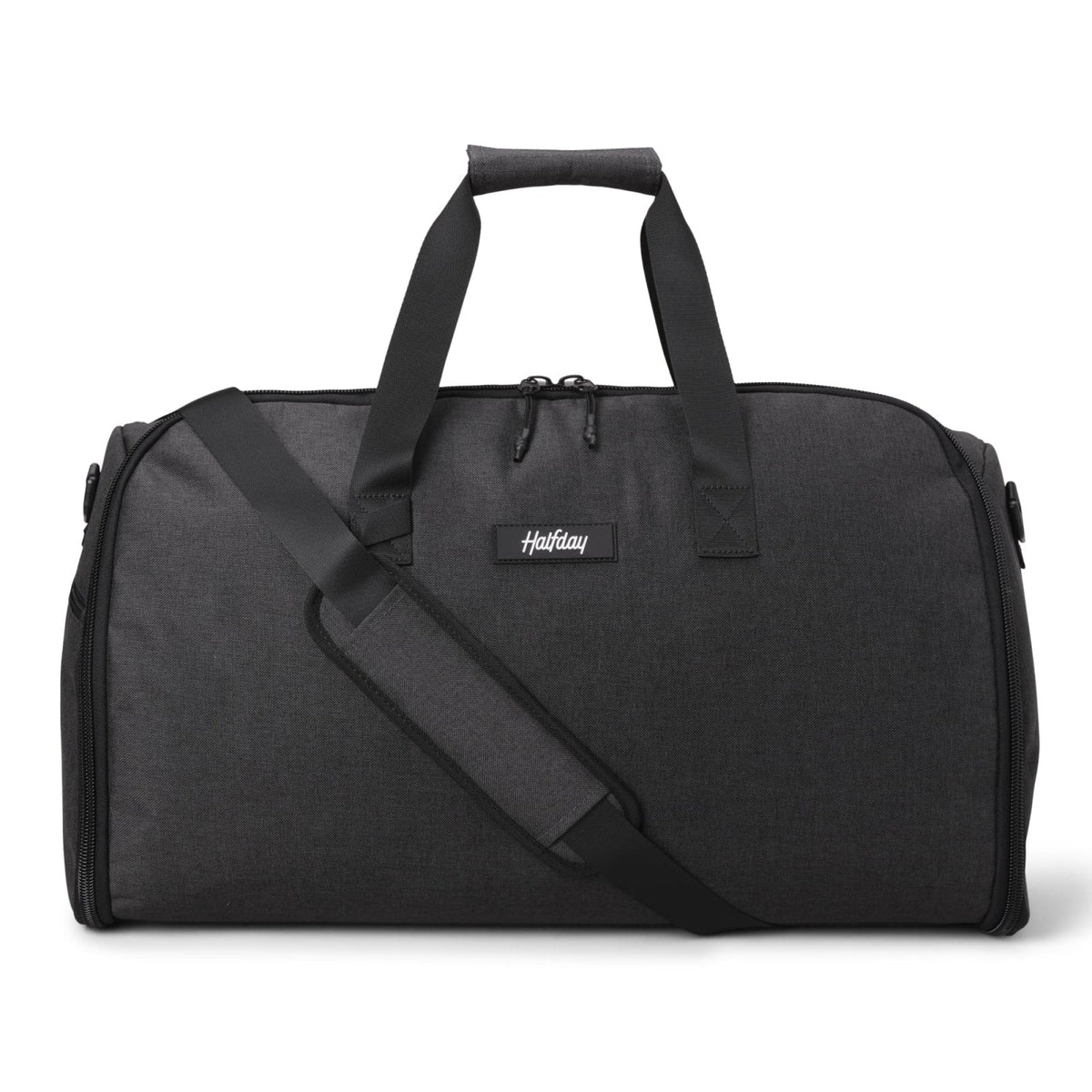 Halfday Convertible 2-in-1 Garment Duffel Weekender Bag 45L | Wrinkle-Free Travel, Hanging Suit Compartment, Shoe Pockets, Trolley Sleeve. Durable & Water-Resistant Carry-on, Shadow