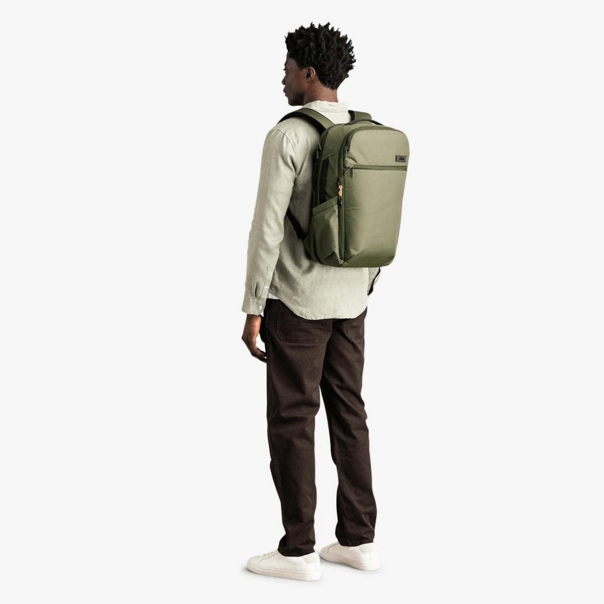 Halfday Roamer All - in - One Travel Backpack | 15” Laptop Compartment, Built - In Shoe/Laundry Pouch, Magnetic Sternum Strap, Padded Shoulder Support | Weekend & Business Trip Carry - on Bag, Olive