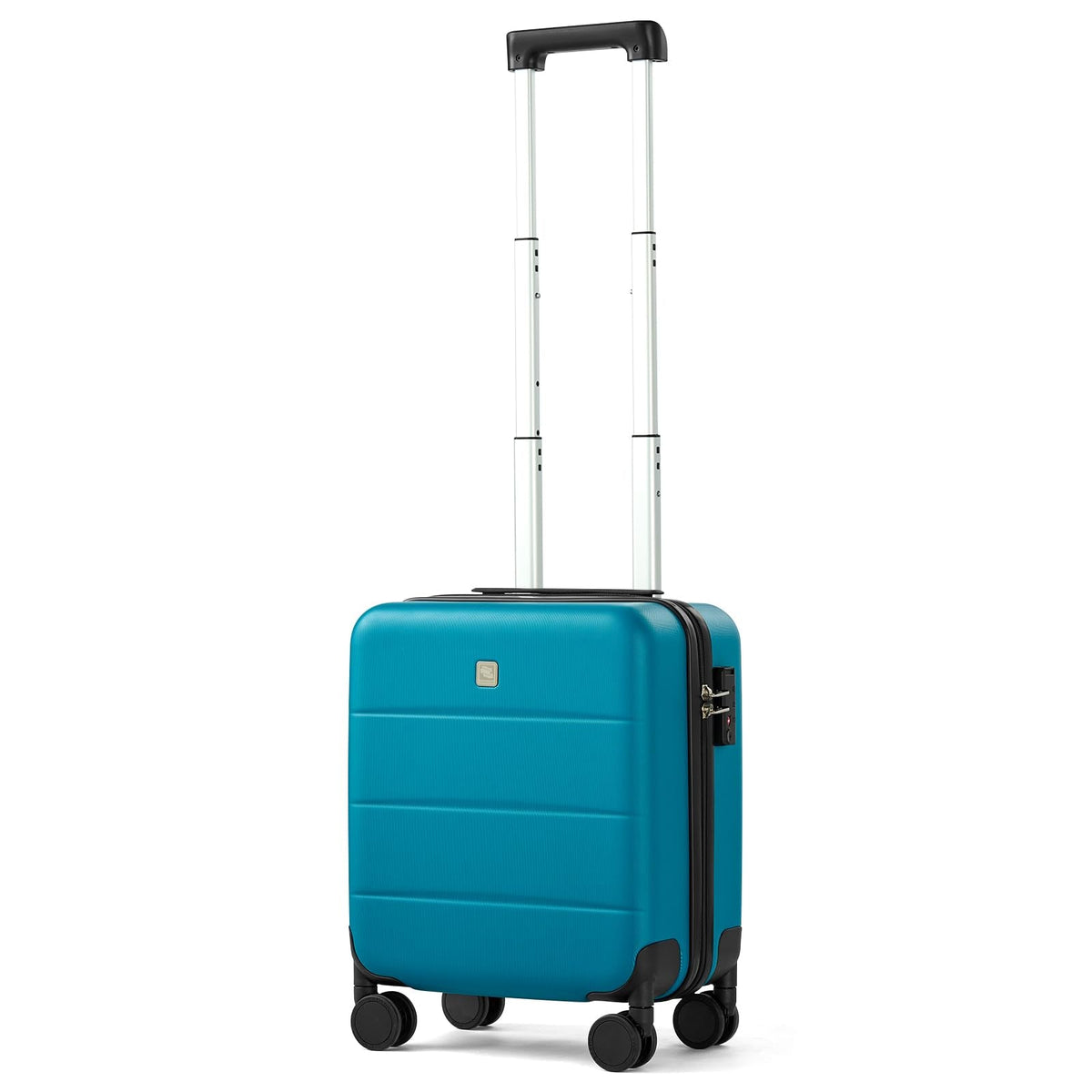 Hanke 16 Inch Underseat Carry On Luggage with Wheels Hard Shell Mini Small Suitcases Carry On Bag for Airline Approved TSA Luggage Lightweight Travel Suitcase(Caribbean Blue)
