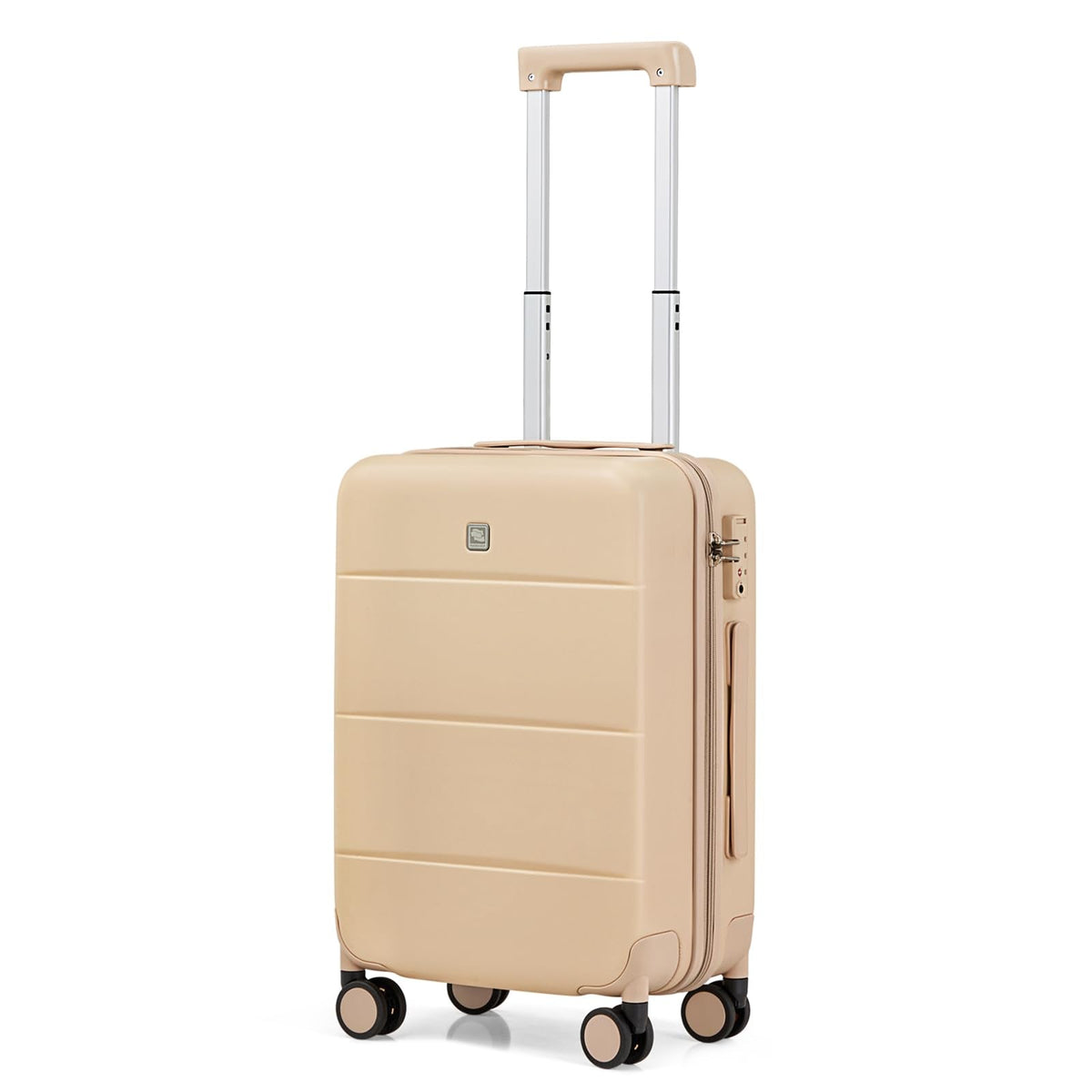 Hanke 20 Inch Carry On Luggage 22x14x9 Airline Approved PC Hard Shell Suitcases with Wheels TSA Luggage for Women Men Lightweight Travel Luggage(Cuba Sand)