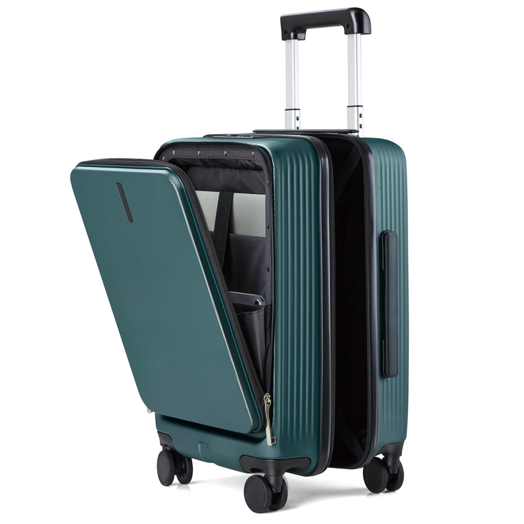 Hanke 20 Inch Carry On Luggage with Wheels, Hard Shell Suitcases TSA Approved Travel Luggage Carry-On Hard Case Luggage(Blackish Green)