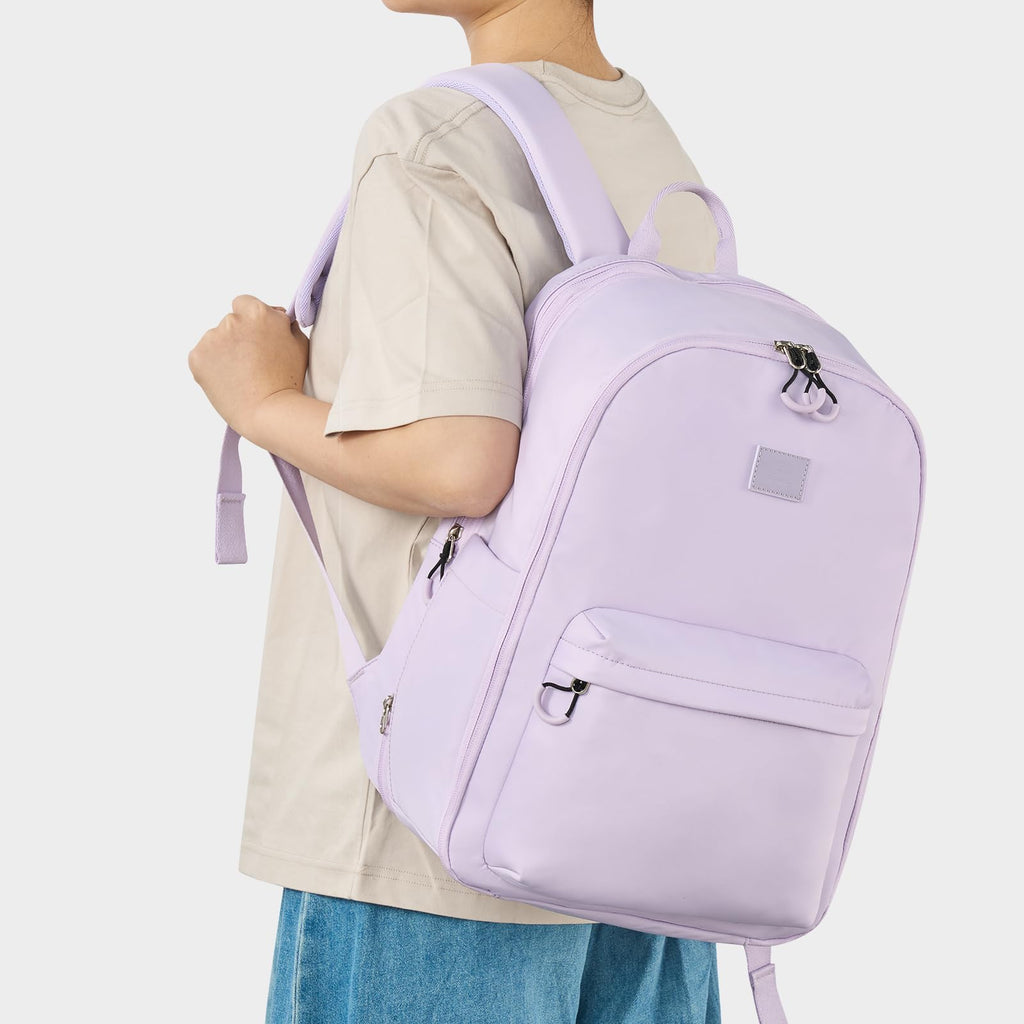 Hanke 30L Travel Backpack for Women, Expandable Carry On Backpack for Airplanes, Personal Item Travel Bag Fits 15.6 Inch,Water Resistant Weekender Daypack, Taro Purple