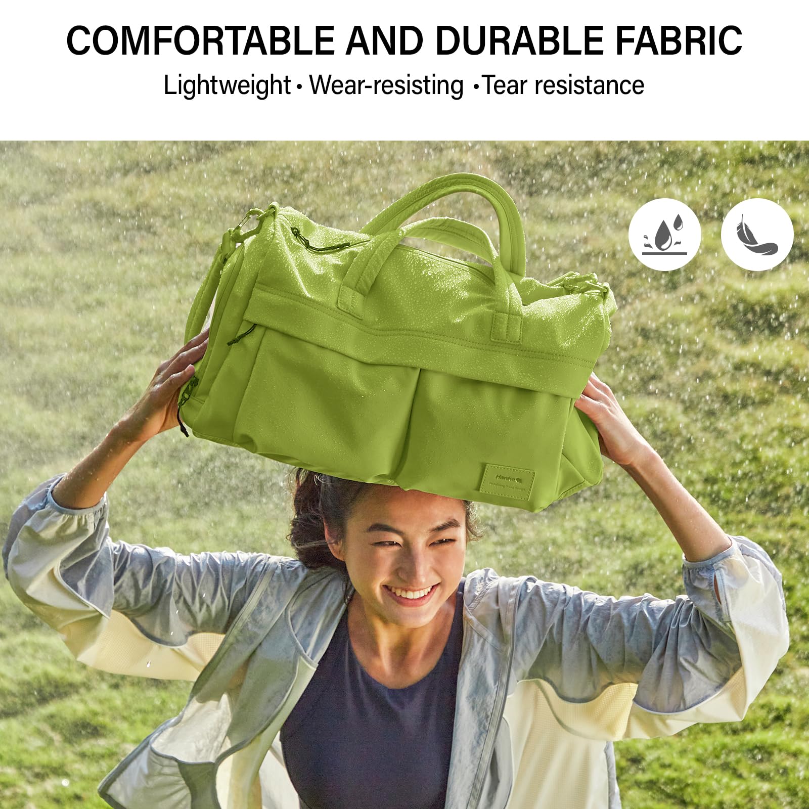 Hanke Cloud Carry On Luggage Bags for Travel Carry On Bag for Women Lightweight Travel Tote Bag Overnight Weekender Bag,Jungle Green