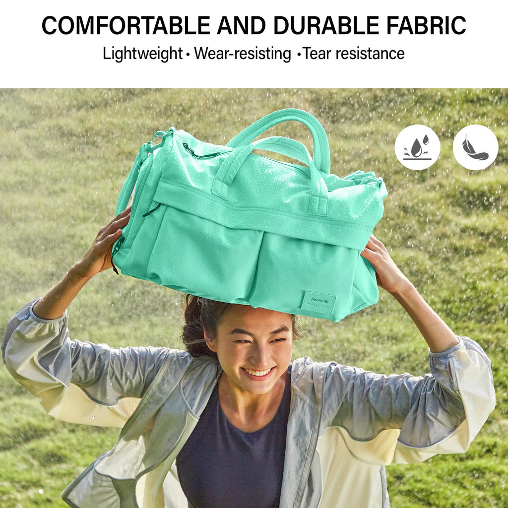 Hanke Cloud Carry On Luggage Bags for Travel Carry On Bag for Women Lightweight Travel Tote Bag Overnight Weekender Bag,Mint Green