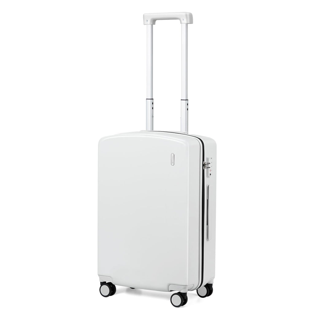 Hanke Hardside Carry-On Luggage 22x14x9 Airline Approved, 20 Inch Hard Shell Suitcases with Spinner Wheels, PC Hardshell Small Rolling Suitcase for Women Men with Tsa Lock(Smoke White)