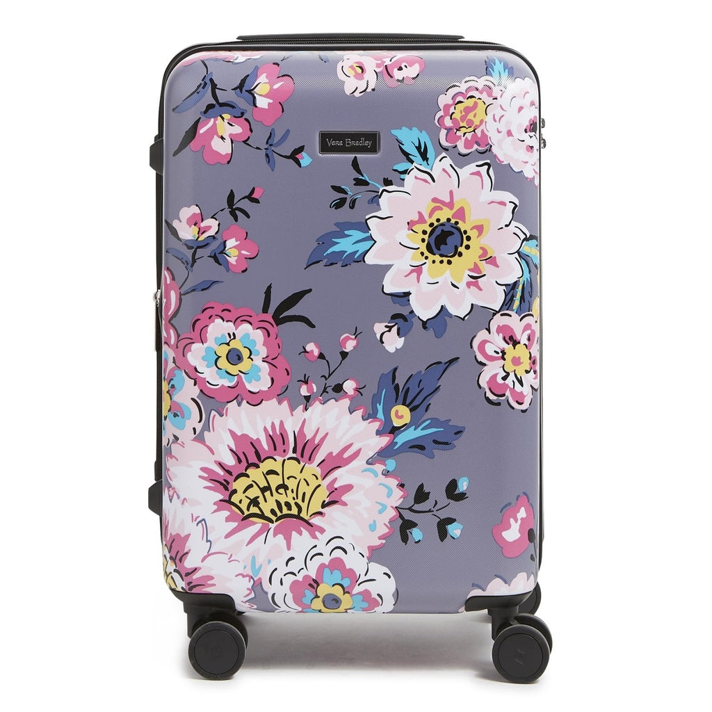 Hardside Rolling Suitcase Luggage, Parisian Bouquet Dark Gray, 22" Carry On