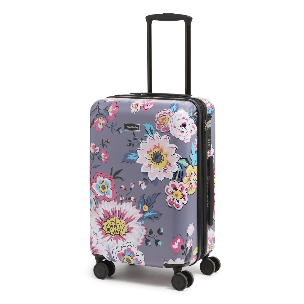 Hardside Rolling Suitcase Luggage, Parisian Bouquet Dark Gray, 22" Carry On