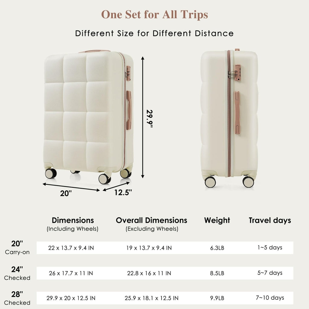 Hardside Suitcase with Spinner Wheel Lightweight TSA Lock