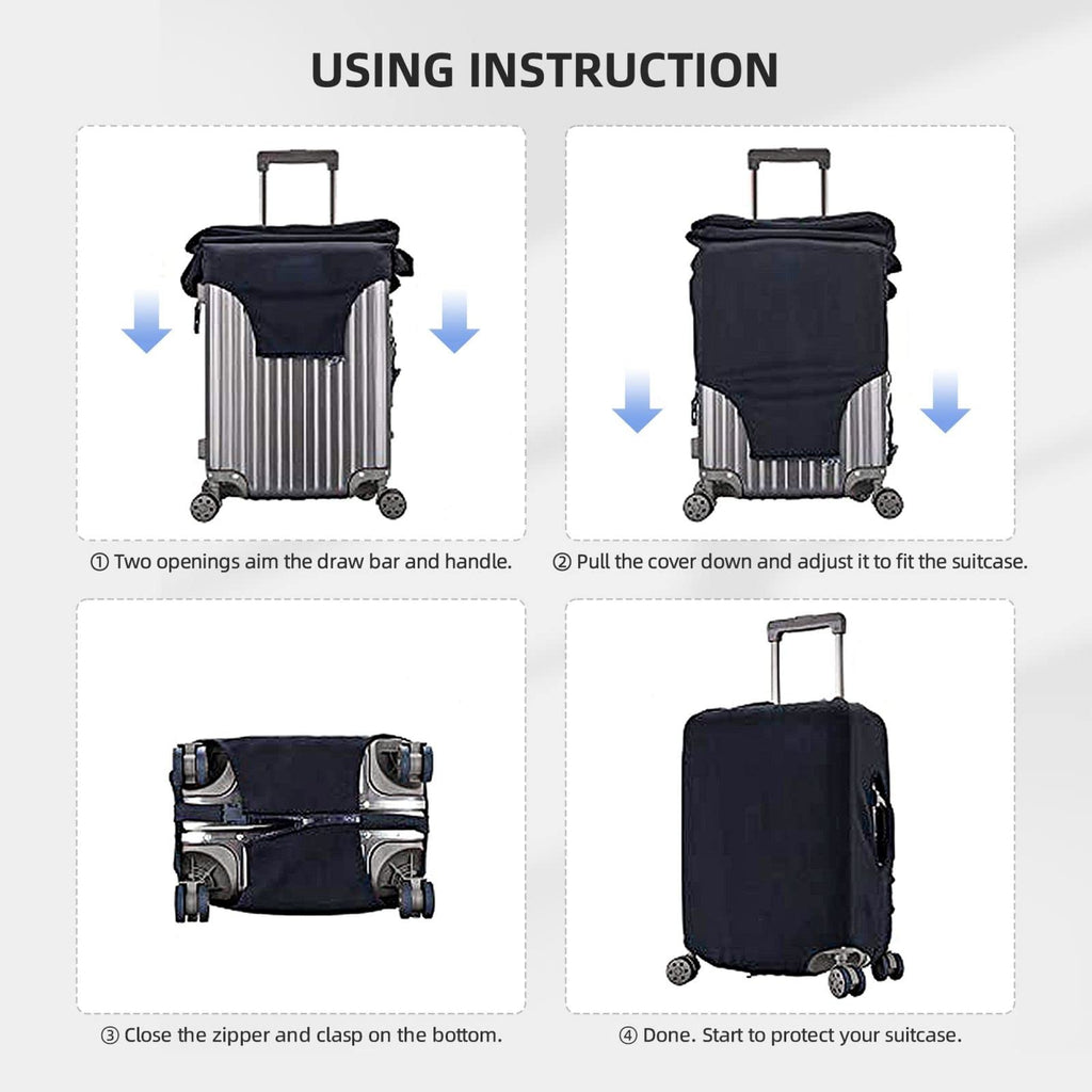 Hcpwzrf Penguin Atlantic Luggage Cover, Premium Washable Suitcase Protector With Secure Zipper & Buckle Closure, Fits 18 - 32 Inch Travel Luggagelarge