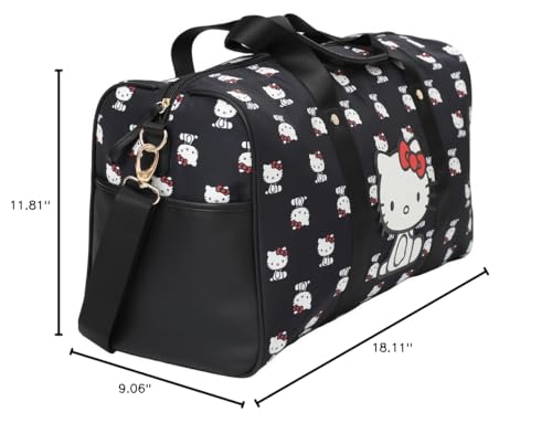 Hello Kitty AOP in Nylon with PU Accents Duffle Bag