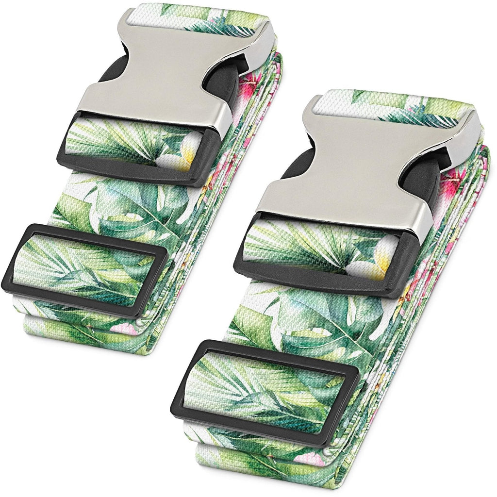 Hero Luggage Straps for Suitcases and Carry-On (2-Pack) Heavy-Duty Secure Belts with 700+ lbs. Max Force Tension (Tropical Jungle)