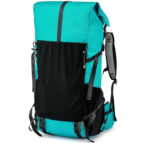 Hiking Backpack,40L to 50L Extra Large Capacity Hiking Bag,Internal Frame Camping Backpack,Upgraded X-PAC Lightweight Sport Daypack Travel Backpack Fit For Mountain Climbing Camping(Peacock Green)
