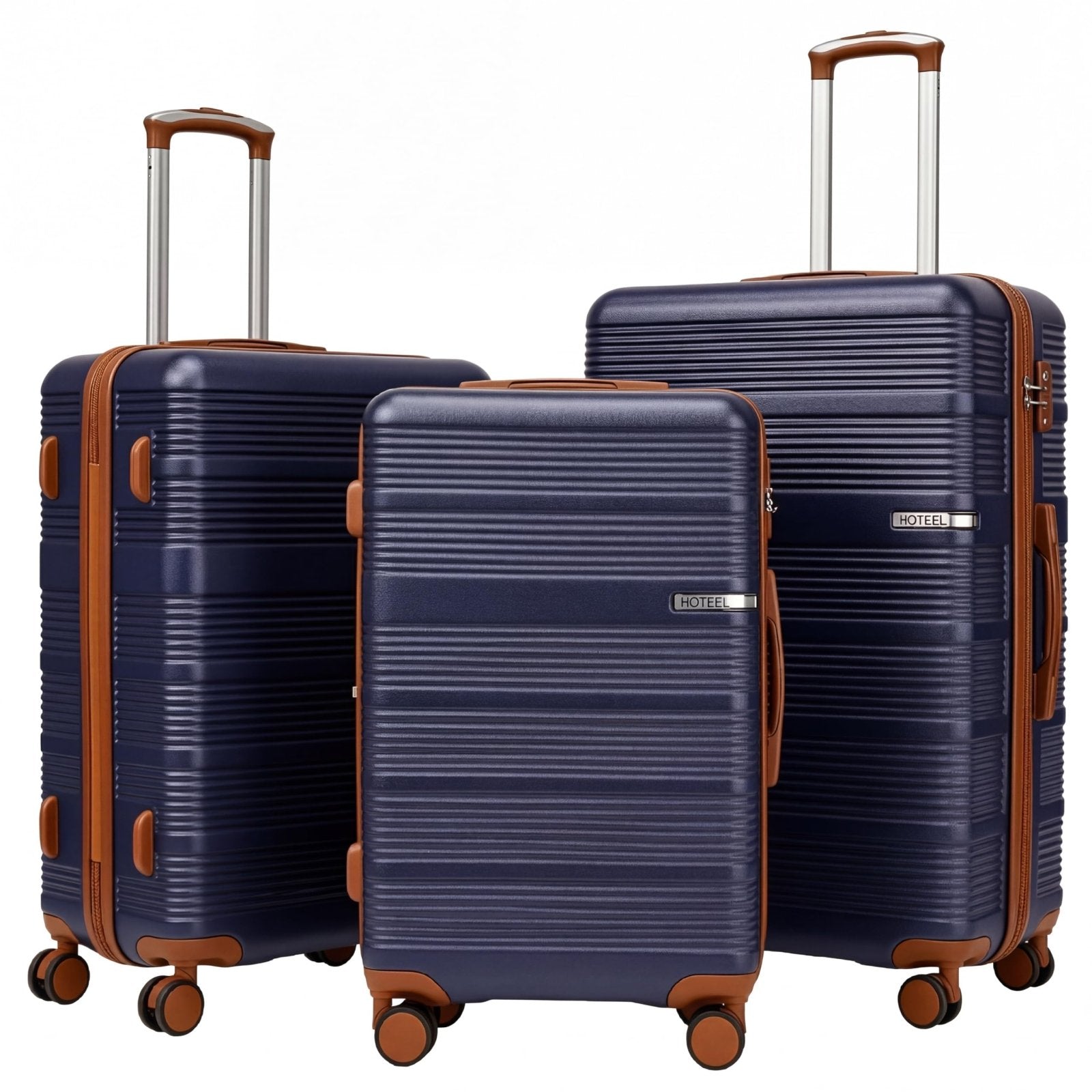 Hoteel Luggage Sets 3 Piece,(4-YEARS WARRANTY) ABS+PC Durable Lightweight Hard Shell Luggage Sets With TSA Lock For Travel,Business Trip, Suitcase Set 20 24 28 Inch, Blue