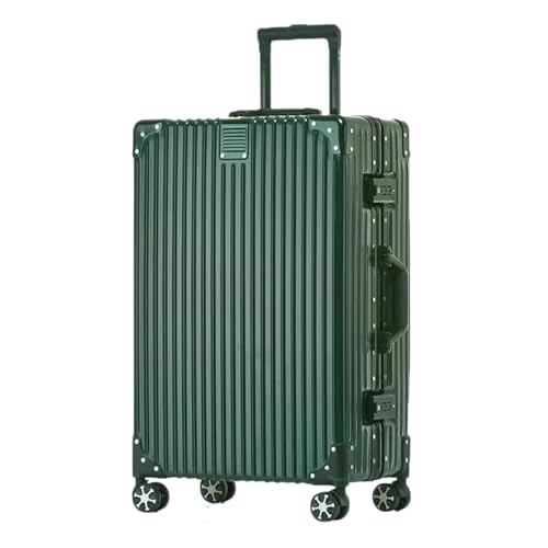 HotWay Checked In Luggage with Spinner Wheels, PC Hard Shell Zipperless Suitcase with Aluminum Frame and TSA Lock, Large Lightweight Suitcase for Business Travel, (Green, 28 Inch)