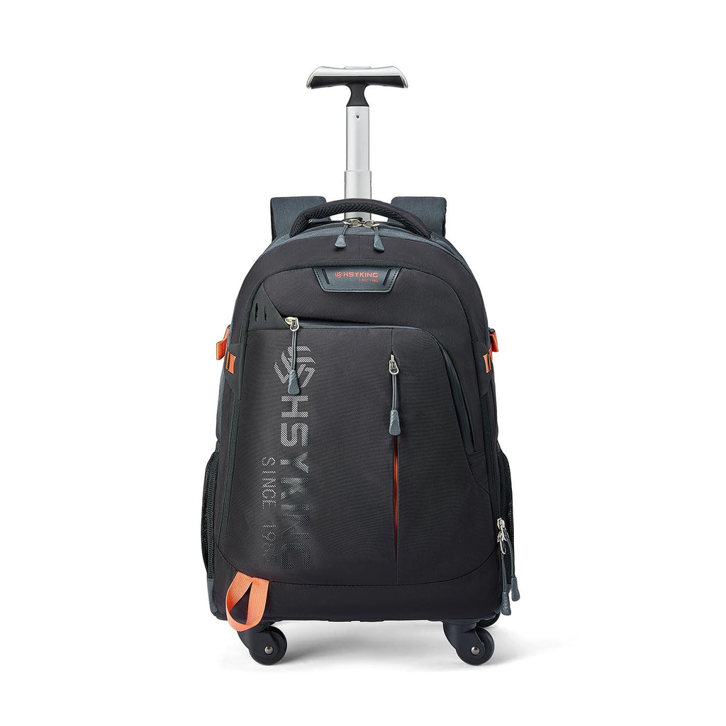 HSYKING 20 Inches Water-resistant Rolling Laptop Backpack Wheeled Backpack for Adult, Business People and Travel Commuter Carry-on Luggage with Spinner Wheels Travel Luggage (Black, 20 Inches)