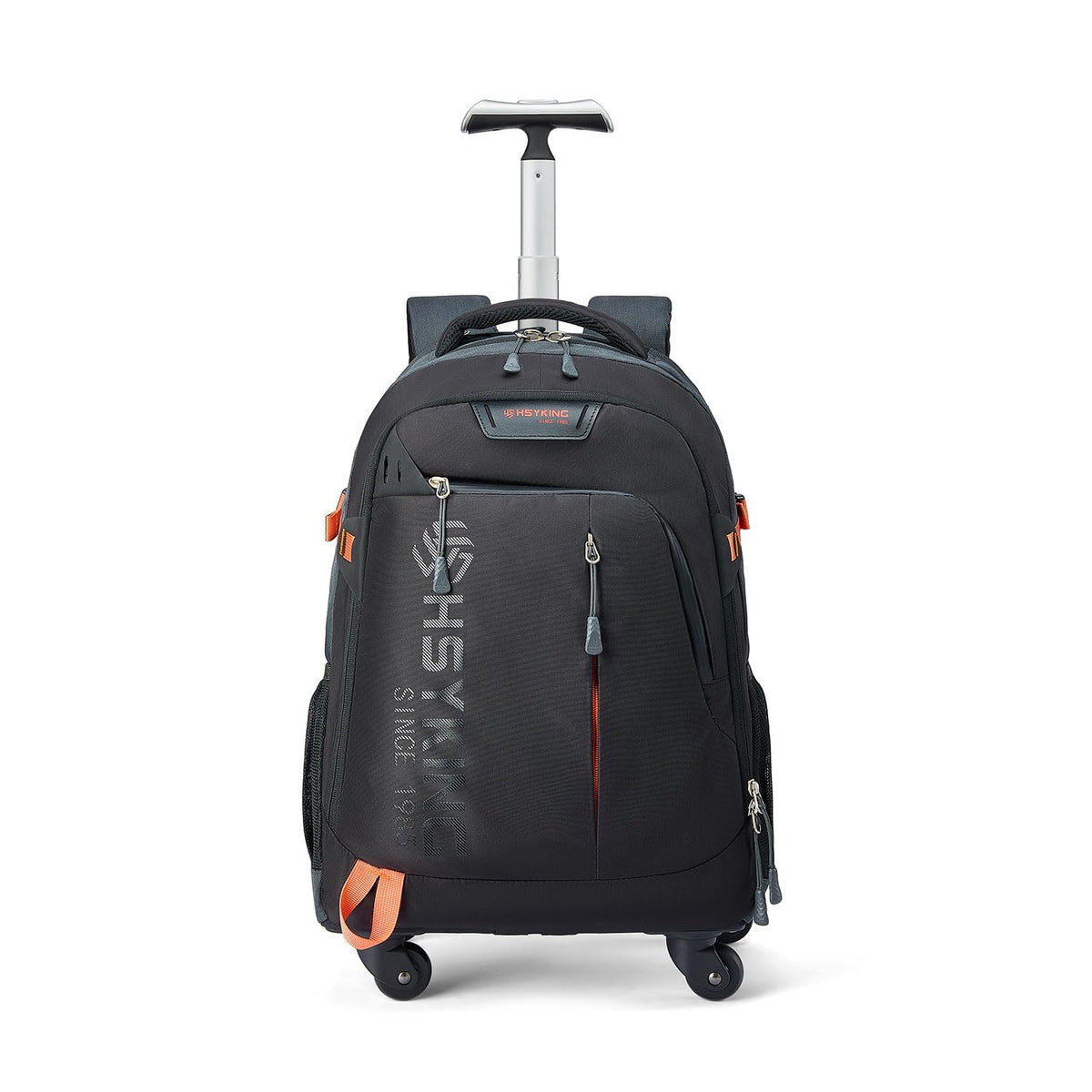 HSYKING 20 Inches Water-resistant Rolling Laptop Backpack Wheeled Backpack for Adult, Business People and Travel Commuter Carry-on Luggage with Spinner Wheels Travel Luggage (Black, 20 Inches)
