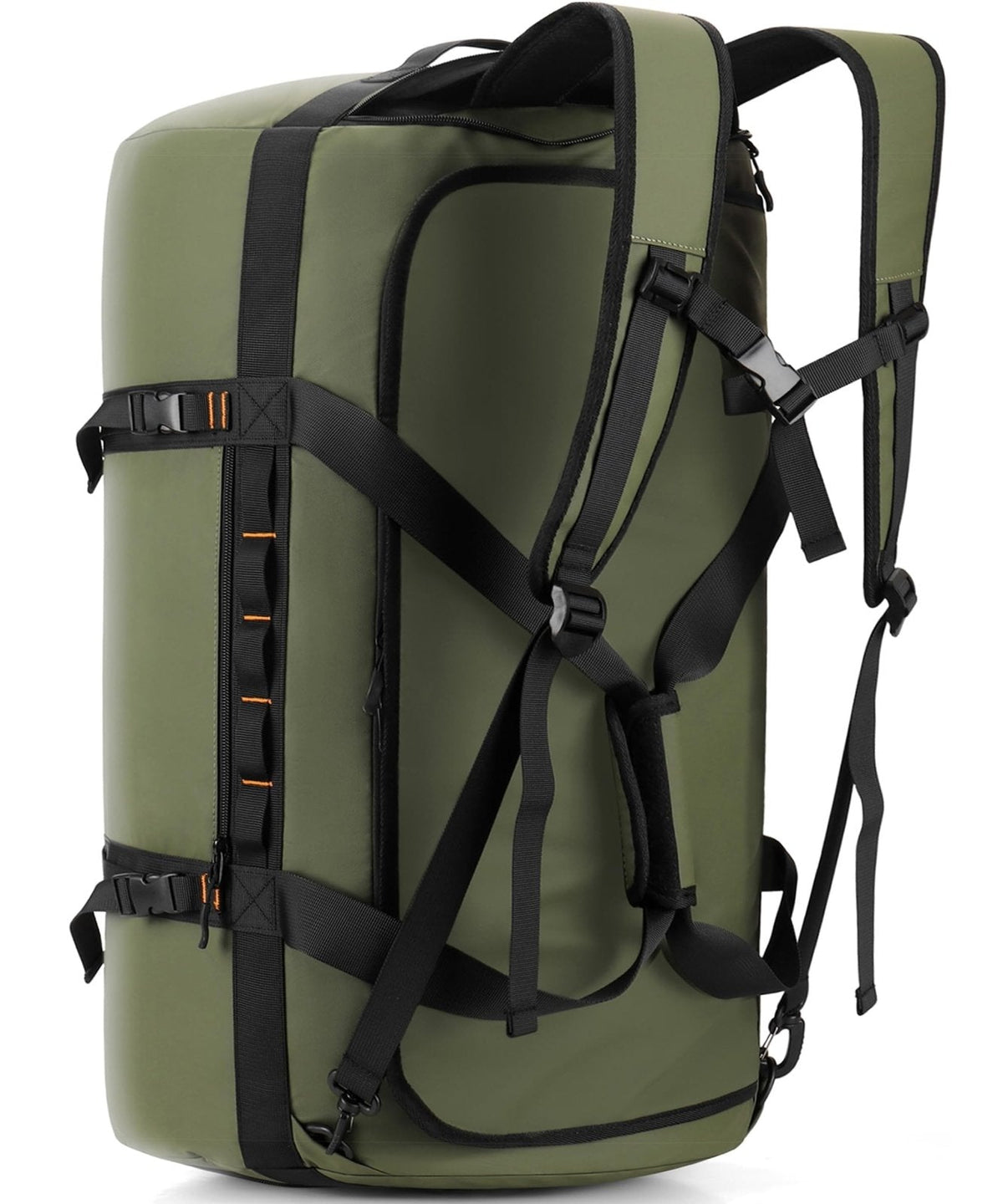 Hulongo 40L/60L/90L Large Waterproof Duffle Bag Backpack for Men, Mens Duffel Backpack Bags for Traveling, Heavy Duty (Green, 60L)