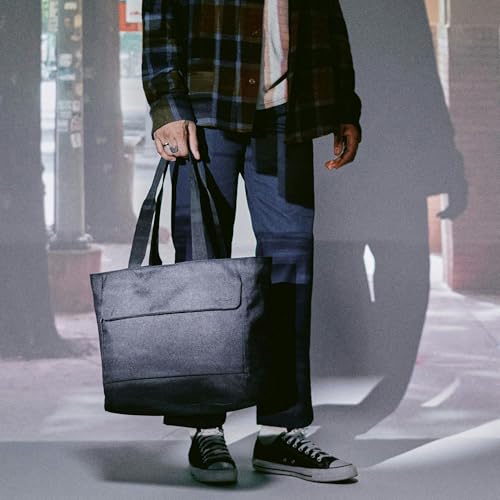 Incase Crosstown Tote - Work, Gym and Travel Bag with Laptop Sleeve, Zipper Close, Multiple Storage Compartments, Two Water Bottle Pockets, Travel Pass-Through (Black)