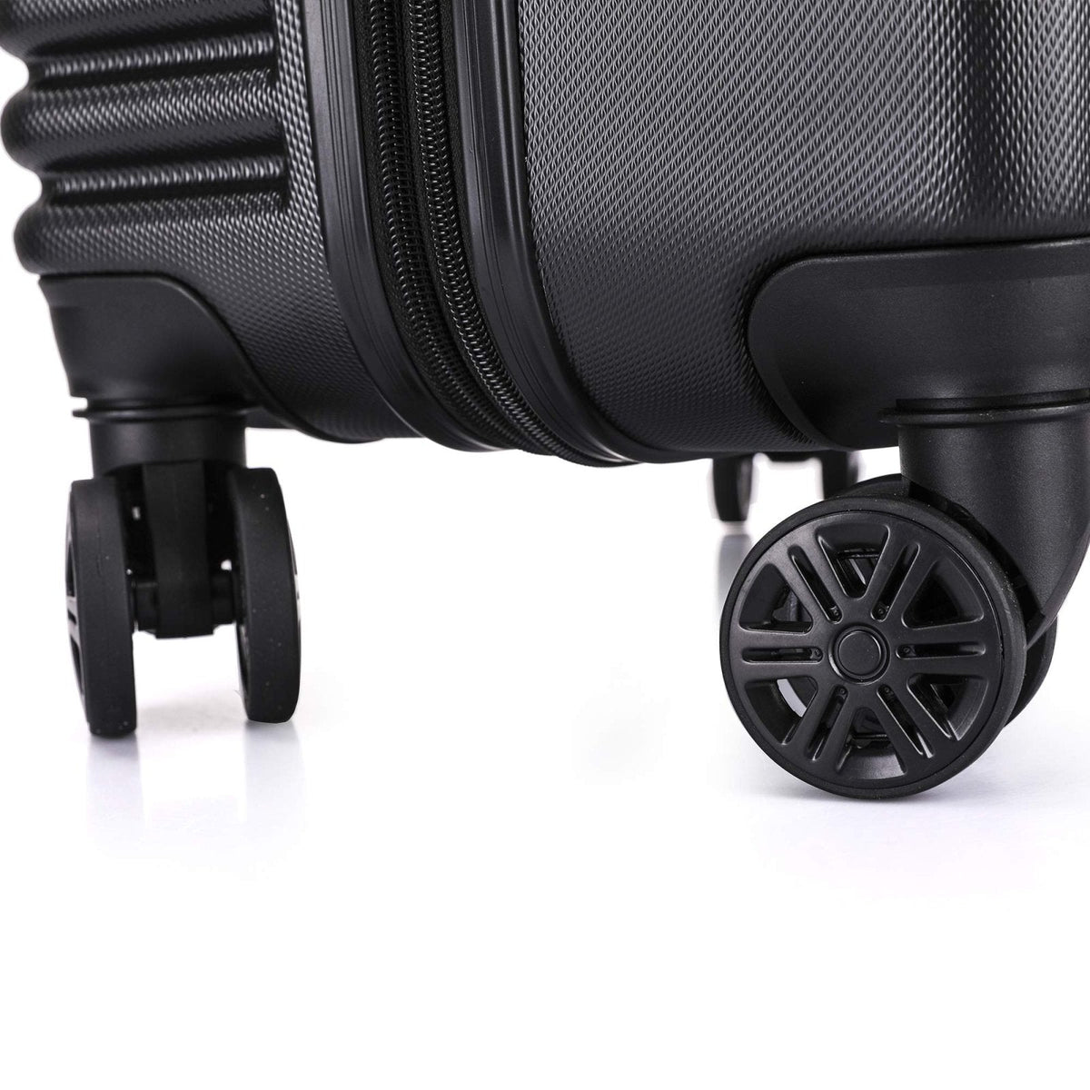 InUSA ALLY Travel Suitcase with Spinner Wheels | Lightweight Ergonomic Luggage Handles and TSA Lock, Spacious Travel Suitcases | 20 Inch Hardside Carry On Luggage | Black