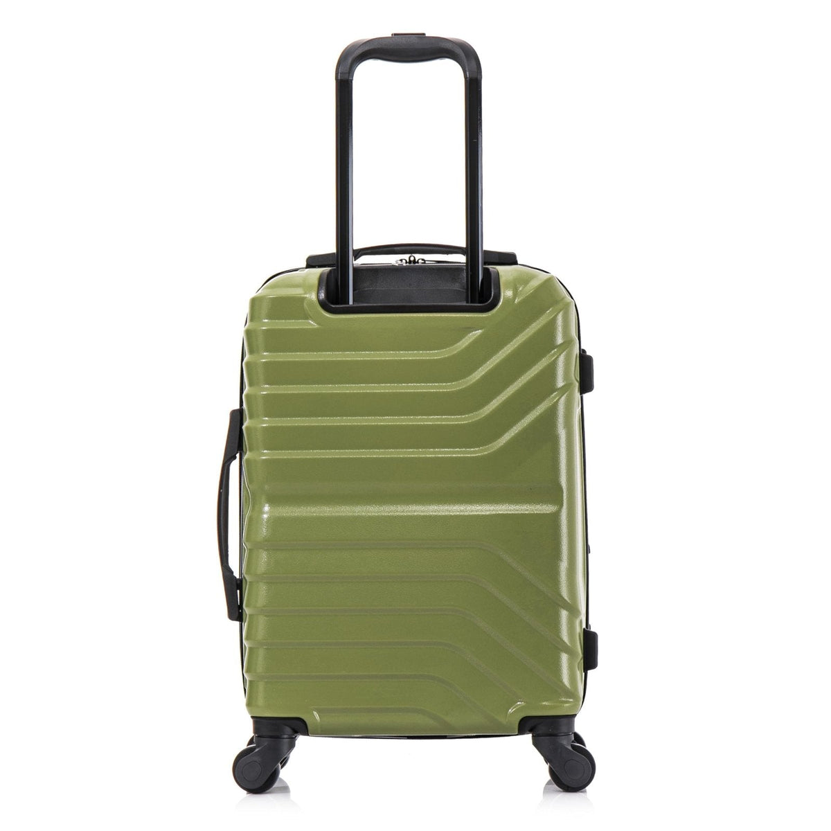 InUSA AURUM Hardside Luggage with Spinner Wheels | 20 in Durable Lightweight Carry on Suitcase for Travel | Zipper Clouser Suit Case with Gel Handles and Trolley | Green