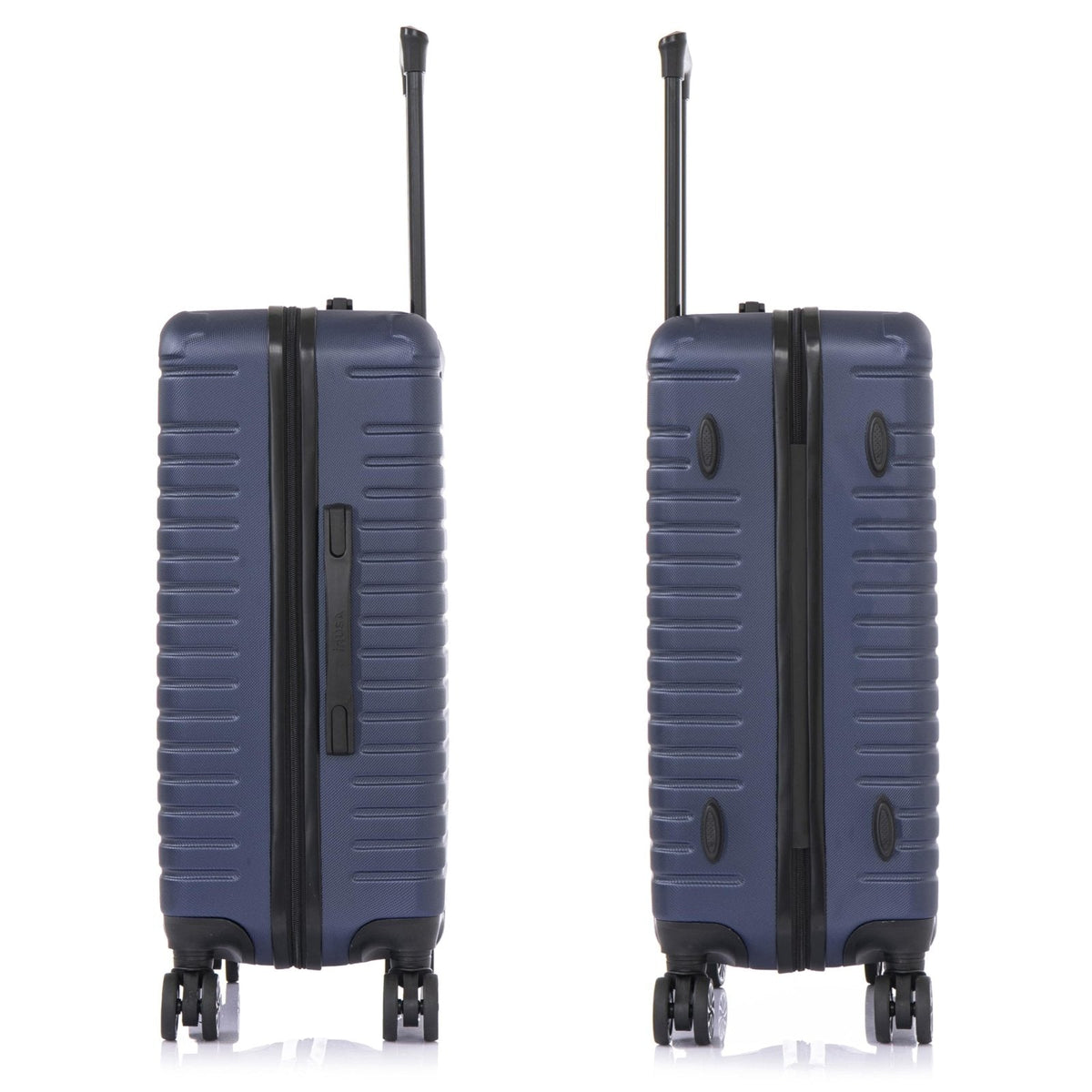 InUSA DEEP Luggage with GEL Handle | Spacious Traveling Suitcases, Travel Suitcase with Dual Spinner Wheels and Studs | 24 Inch Medium Hardside Luggage | Blue