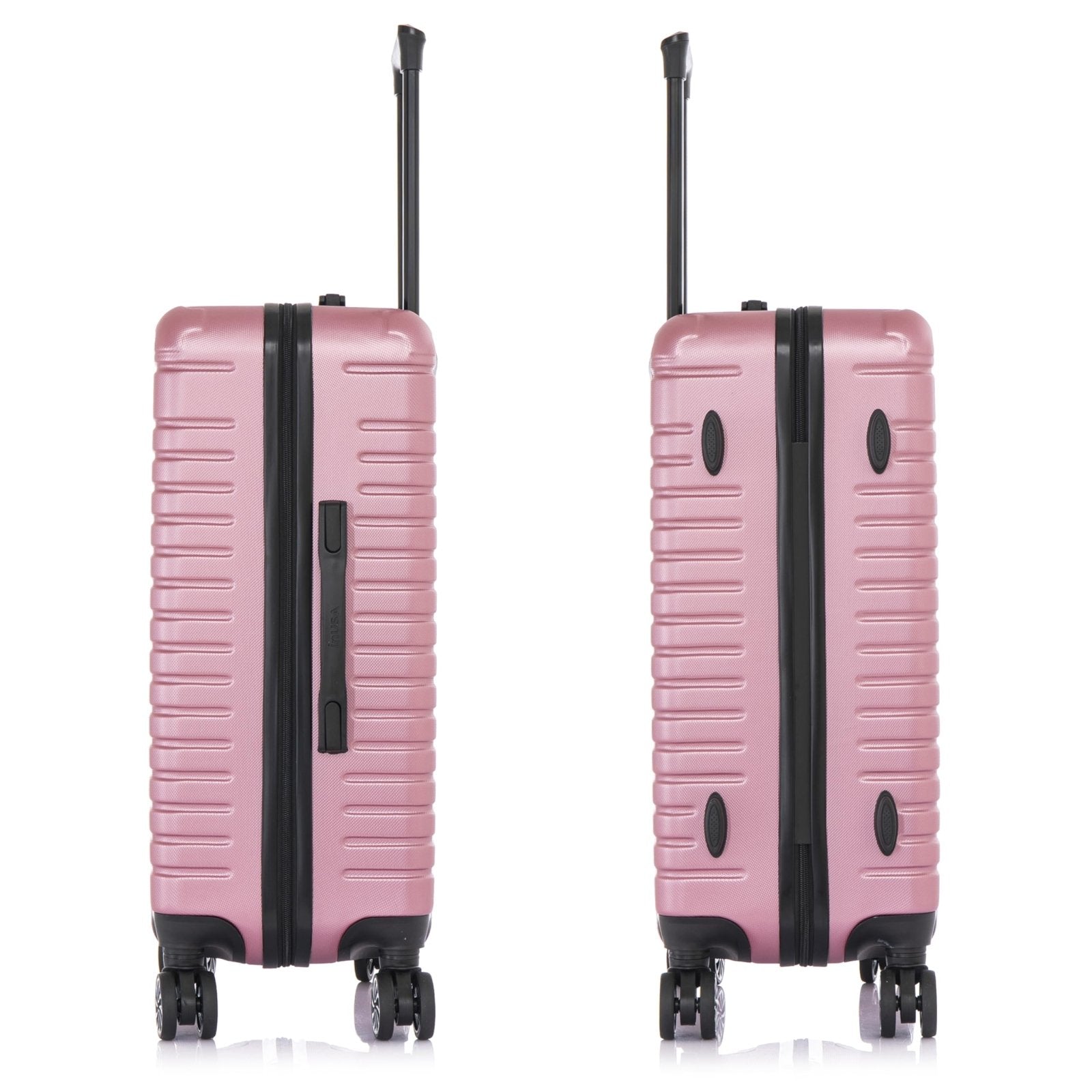 InUSA DEEP Luggage with GEL Handle | Spacious Traveling Suitcases, Travel Suitcase with Dual Spinner Wheels and Studs | 24 Inch Medium Hardside Luggage | Rose Gold