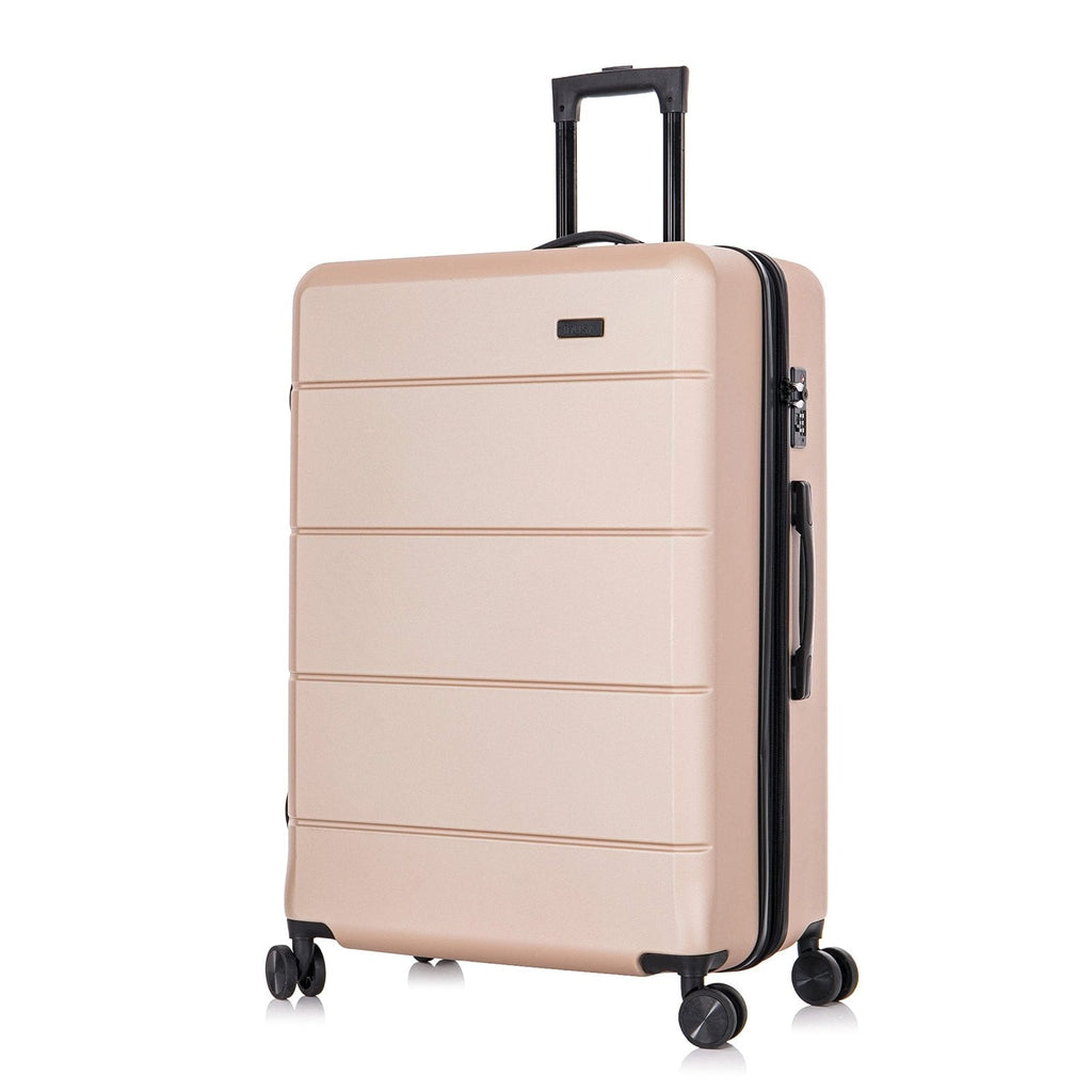 InUSA ELYSIAN Luggage with Spinner Wheels | Durable Lightweight Hardside Suitcase Travel bag with Handle and Trolley 28-Inch Large Checked luggage | Champagne