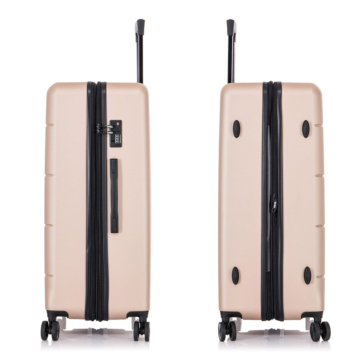 InUSA ELYSIAN Luggage with Spinner Wheels | Durable Lightweight Hardside Suitcase Travel bag with Handle and Trolley 28 - Inch Large Checked luggage | Champagne