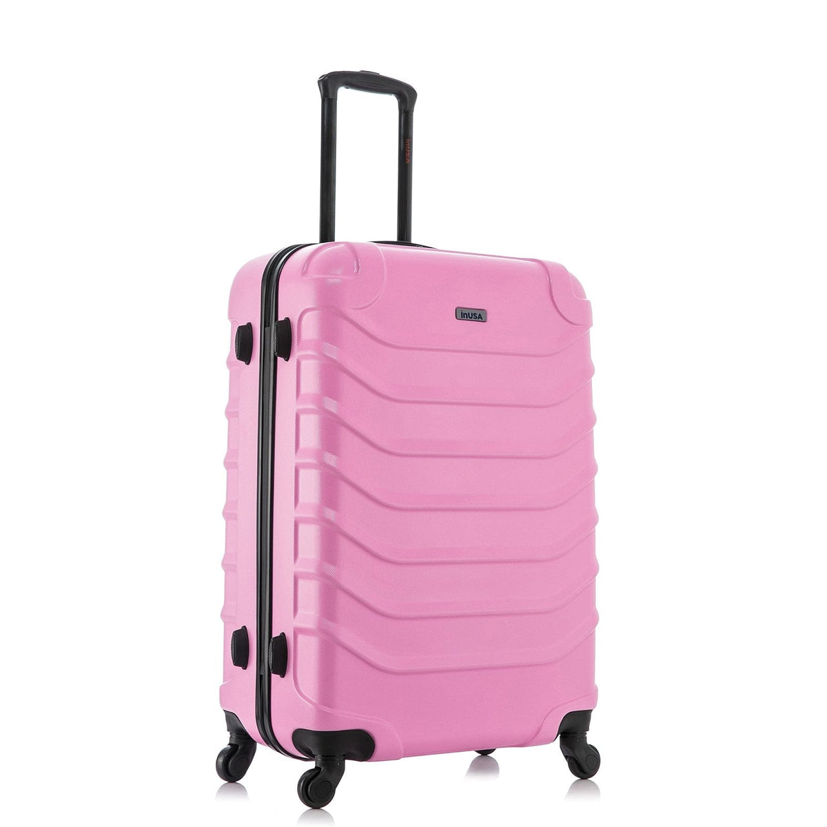 InUSA ENDURANCE Luggage with Spinner Wheels | Durable Lightweight Hardside Suitcase, Spacious Travel Bag with Handle and Trolley | 28 - Inch Large Checked Luggage | Pink