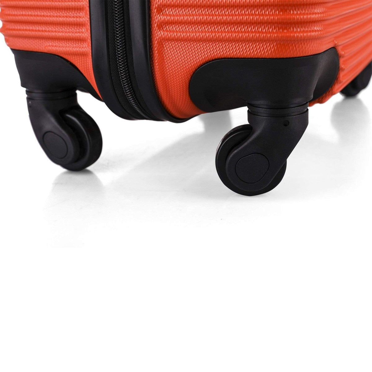 InUSA ROYAL Hardside Luggage with Ergonomic Handles | Spacious Travel Suitcase with Four Spinner Wheels and Studs | 20 Inch Hardside Carry - On Spinner Luggage | Orange
