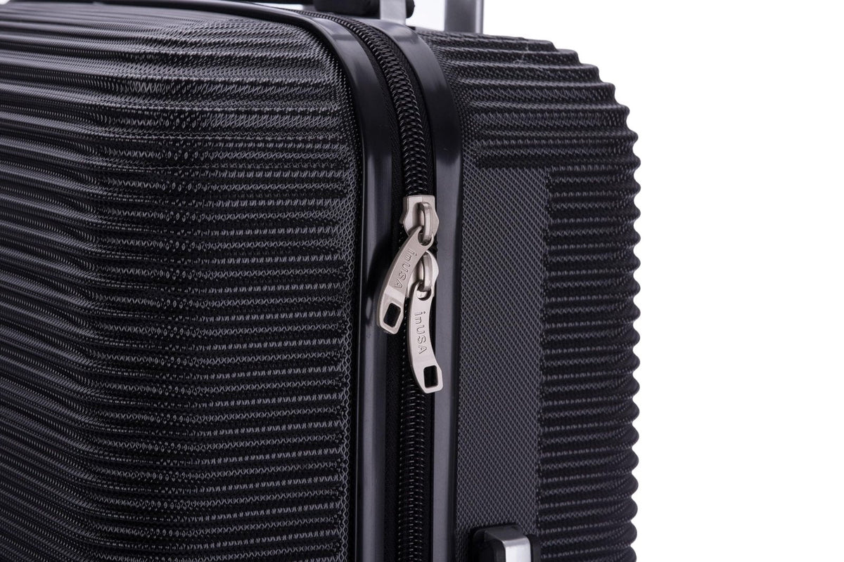 InUSA ROYAL Hardside Spinner Luggage with Ergonomic Handles | Spacious Travel Suitcase with Four Spinner Wheels and Studs | 28 Inch Large Hardside Spinner Luggage | Black