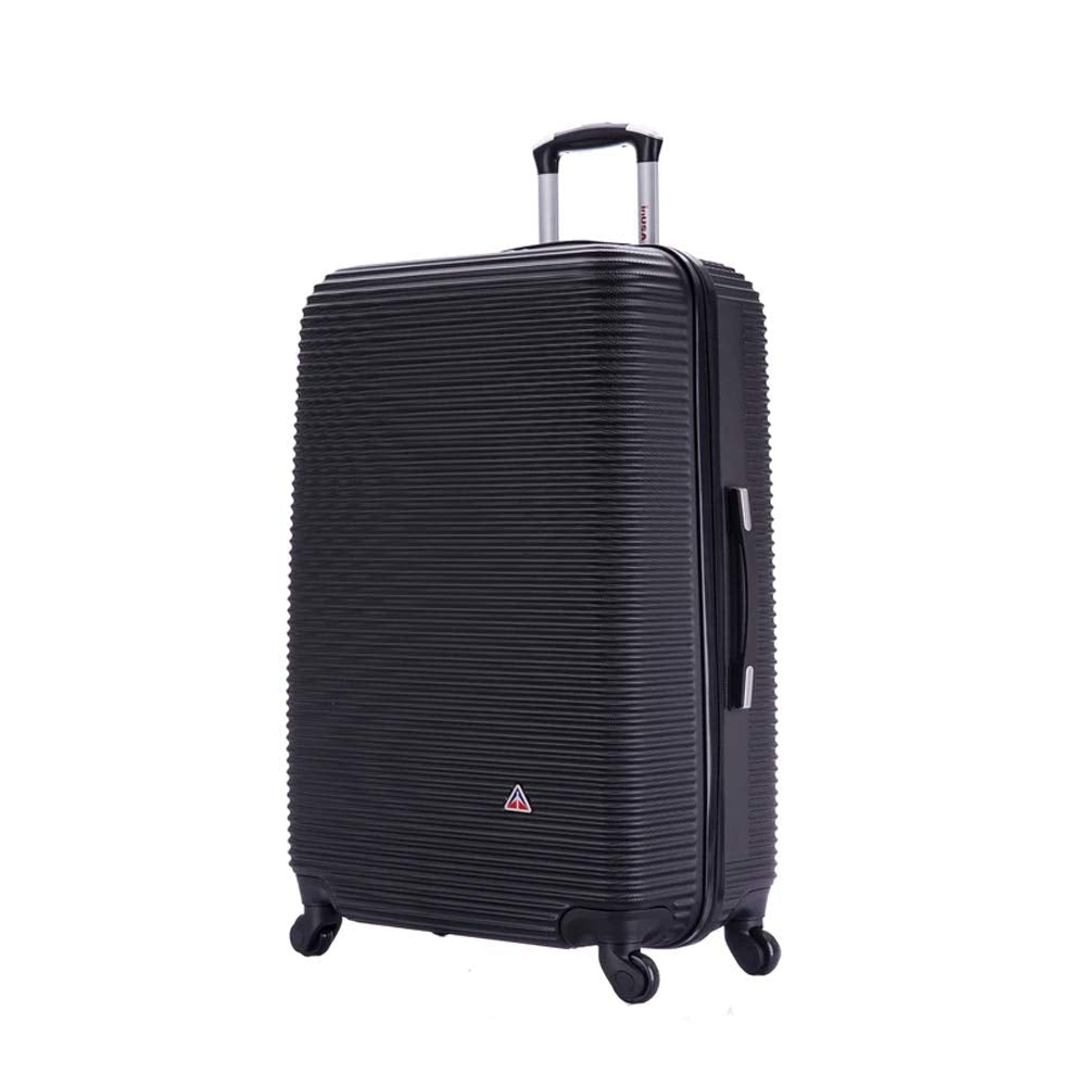 InUSA ROYAL Hardside Spinner Luggage with Ergonomic Handles | Spacious Travel Suitcase with Four Spinner Wheels and Studs | 28 Inch Large Hardside Spinner Luggage | Black