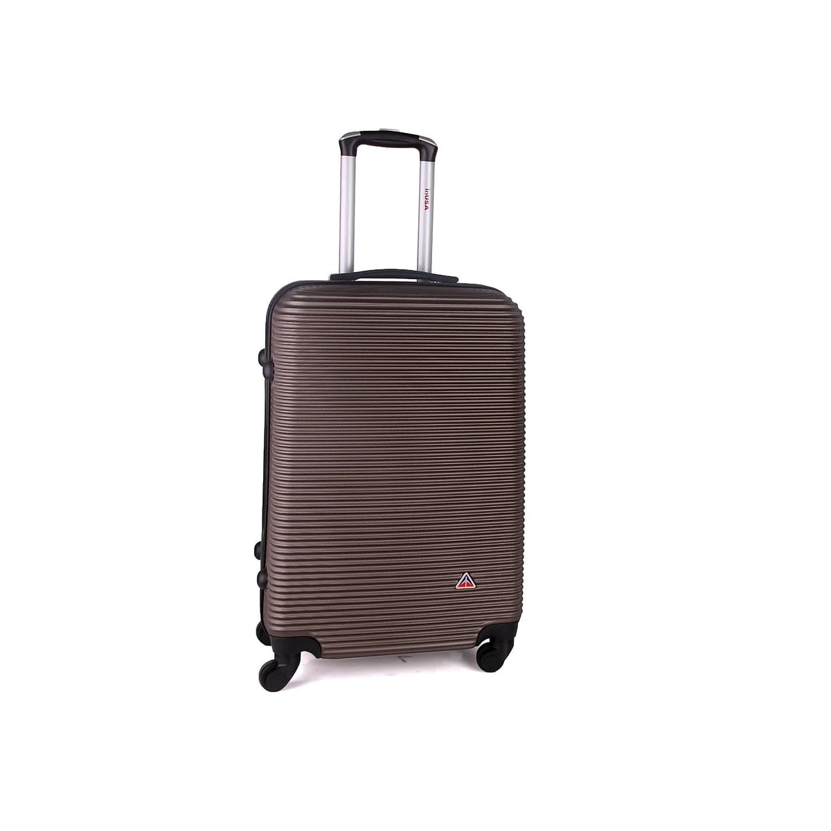 InUSA Royal Large Plastic 4 - Wheel Spinner Luggage, Brown (IUROY00L - BRO)