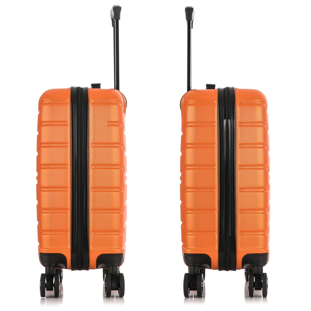 InUSA TREND Luggage with Spinner Wheels | Durable Lightweight Hardshell Suitcase, Travel bag with Handle and Trolley, 20 - Inch Carry On Small Luggage | Orange