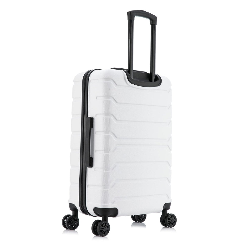 InUSA TREND Luggage with Spinner Wheels | Durable lightweight Hardside Suitcase, Travel bag with Handle and Trolley, 24 - Inch Medium Checked luggage | White