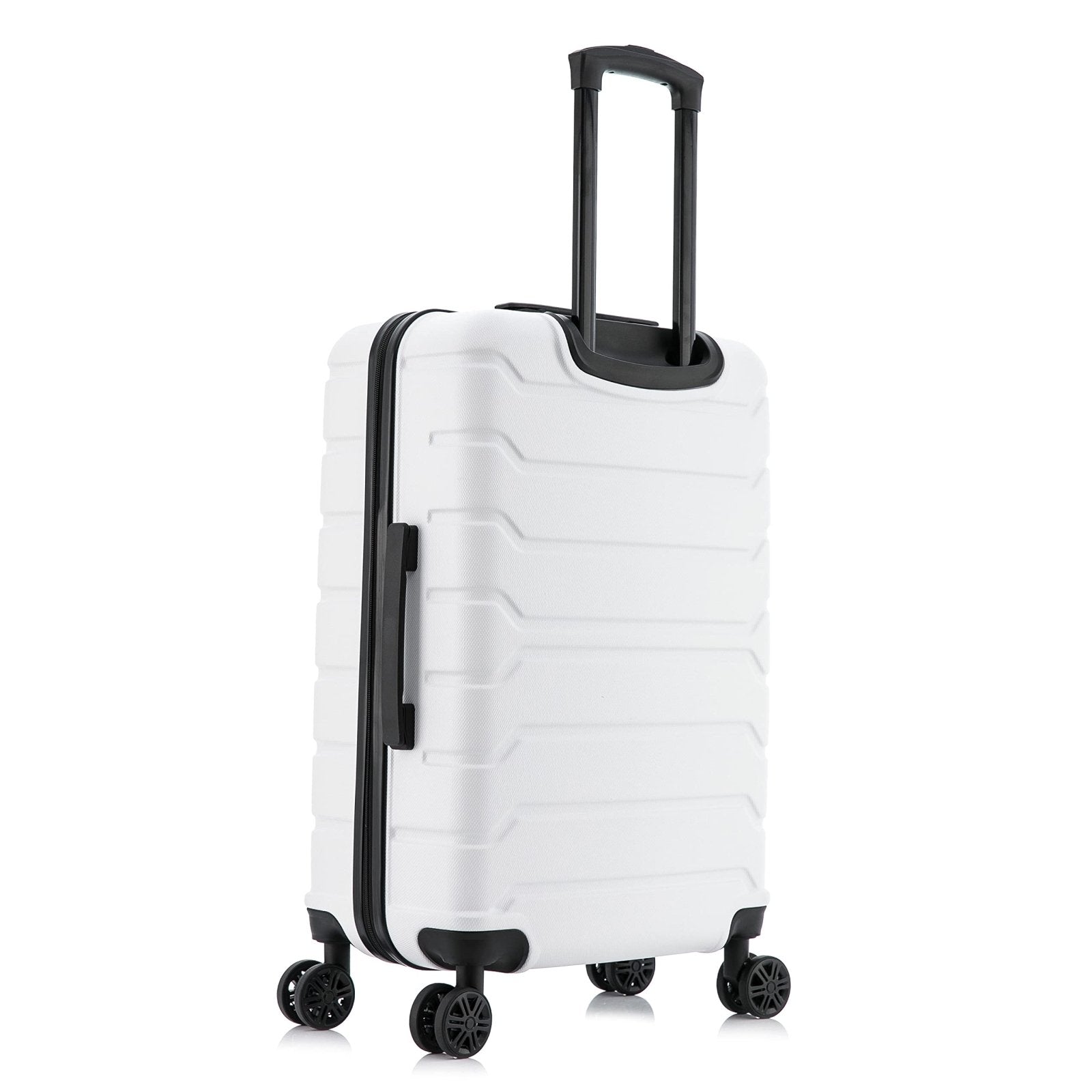 InUSA TREND Luggage with Spinner Wheels | Durable lightweight Hardside Suitcase, Travel bag with Handle and Trolley, 24 - Inch Medium Checked luggage | White
