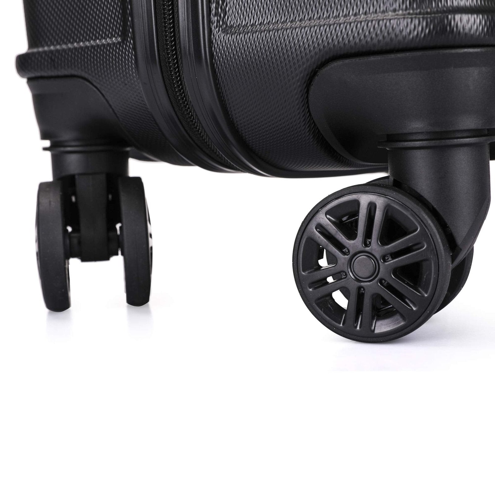 InUSA Trend Plastic 4 - Wheel Spinner Luggage, Black (IUTRE00L - BLK)