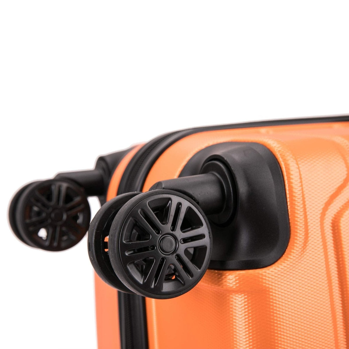 InUSA Trend Plastic 4 - Wheel Spinner Luggage, Orange (IUTRE00L - ORA)