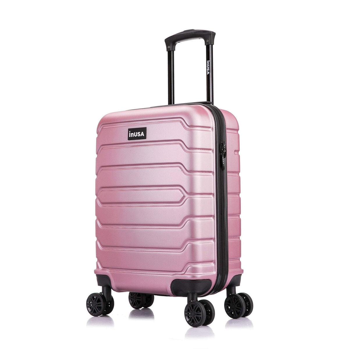 InUSA Trend Plastic Carry-On Luggage, Rose Gold (IUTRE00S-ROS)