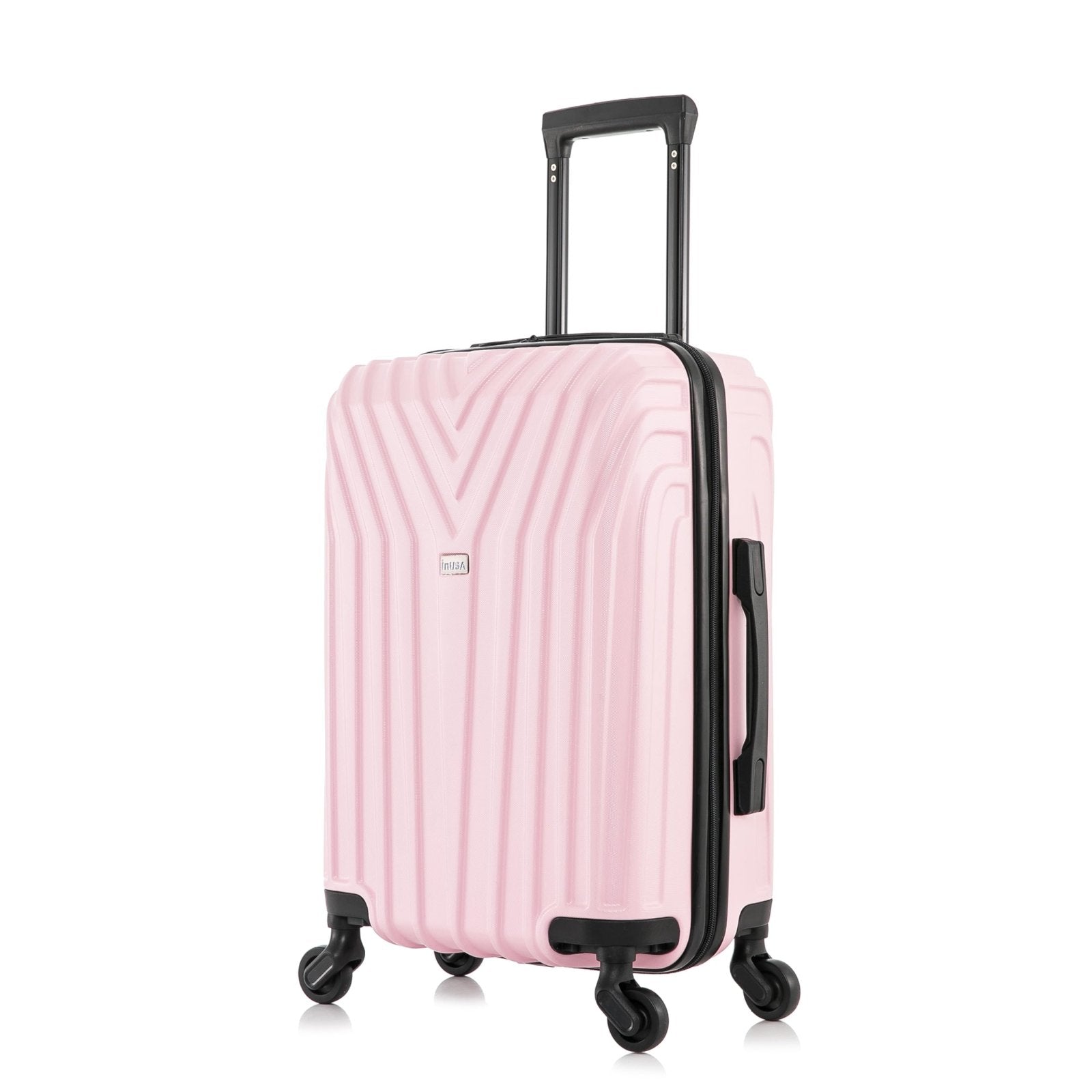 InUSA VASTY Luggage with Spinner Wheels | Durable Lightweight Hardshell Suitcase Travel Bag with Handle and Trolley 20-Inch Carry On Small Luggage | Pink