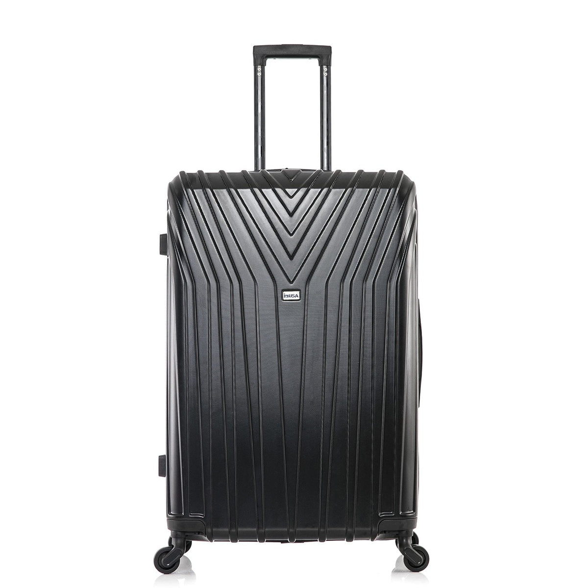 InUSA VASTY Luggage with Spinner Wheels | Durable Lightweight Hardside Suitcase, Travel Bag with Handle and Trolley, 28 - Inch Large Checked Luggage | Black