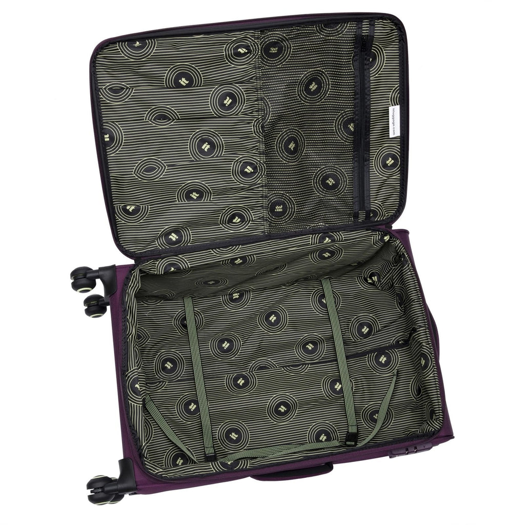 It Luggage Circulator 32" Softside Checked 8 Wheel Expandable Spinner, Italian Plum