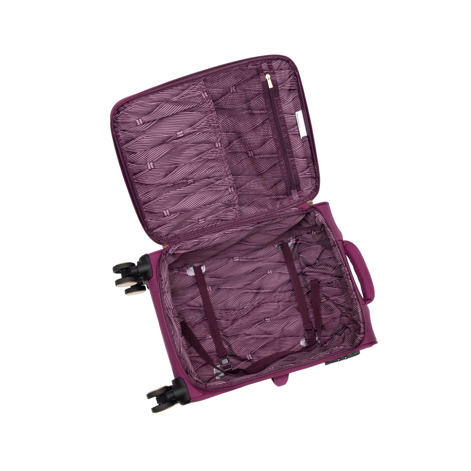 It Luggage Glimmering 22" Softside Carry - On 8 Wheel Expandable Spinner, Amaranth