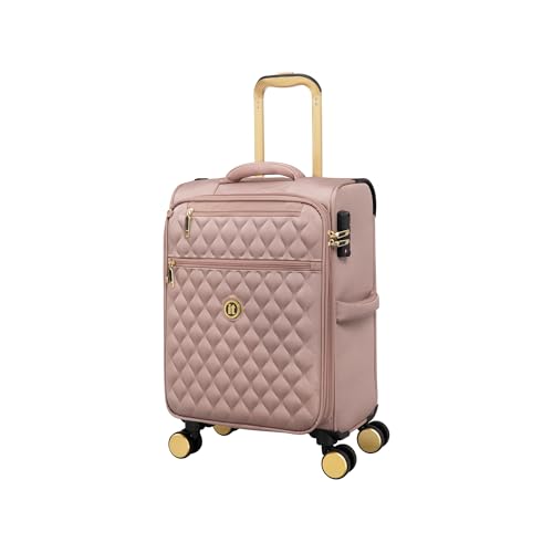 It Luggage Glimmering 22" Softside Carry-On 8 Wheel Expandable Spinner, Mink Gold