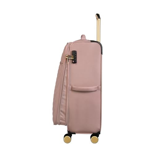 It Luggage Glimmering 22" Softside Carry-On 8 Wheel Expandable Spinner, Mink Gold