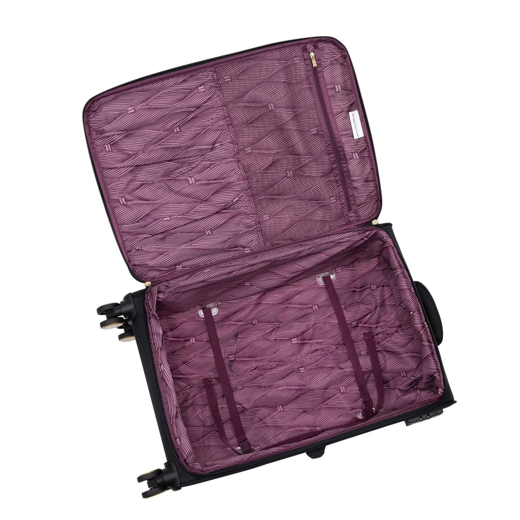 It Luggage Glimmering 32" Softside Checked 8 Wheel Expandable Spinner, Black